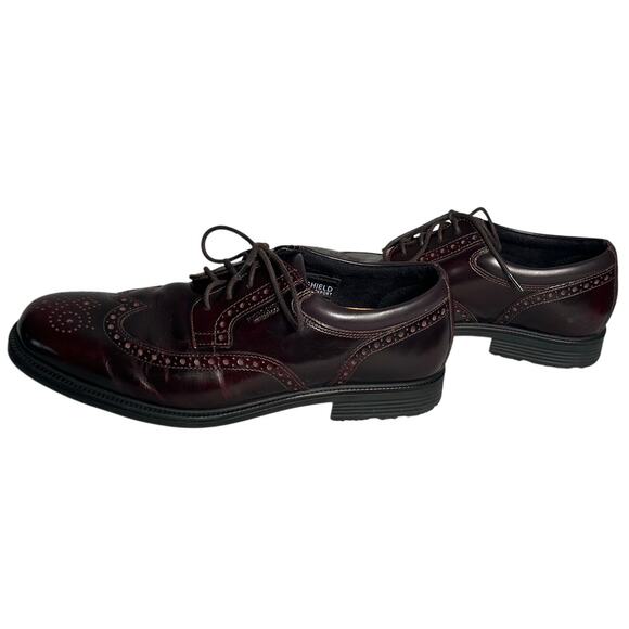 Rockport Walkability Adiprene Adidas Sz 9.5 Hydroshield Waterproof Wingtip Shoes - Picture 5 of 15